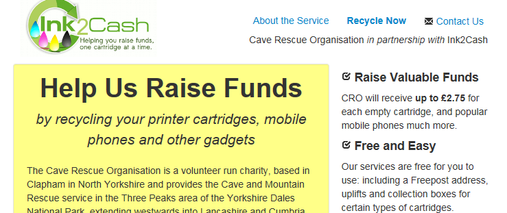 Raise funds for CRO by recycling your old cartridges, toners and phones.