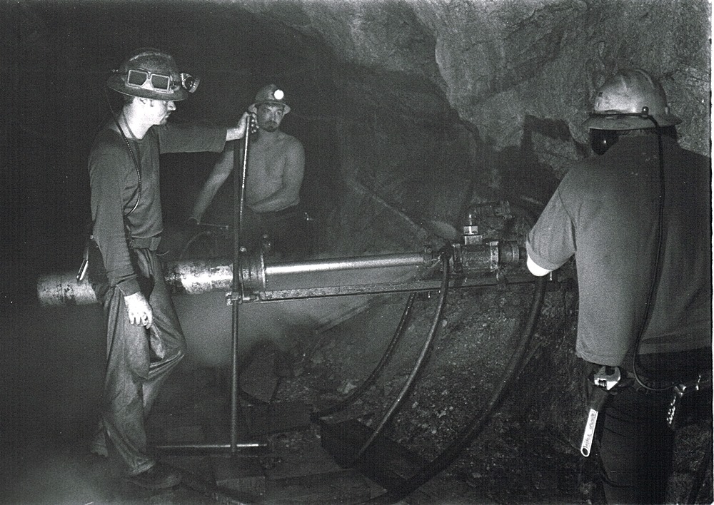 Diamond drilling work, South Crofty Mine Photo: Simon Jones
