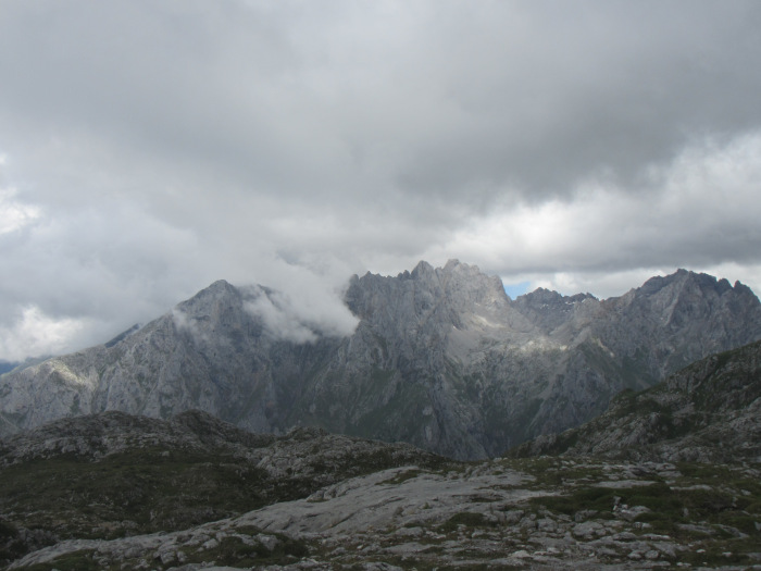 View of the Central Massif on the walk up to Ario (before it disappeared into a cloud for two days).