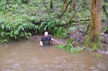 Neil getting very wet 22-11.2016