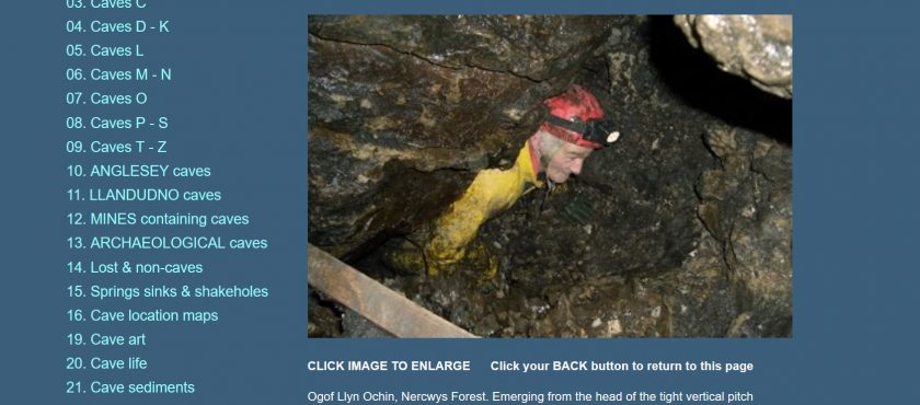 Review: Caves of North Wales Website