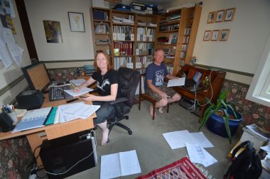 Emma Porter, the BCRC secretary, set up the crucial main communications centre so she had live contact with the divers and the surface support team. She was assisted by Graham Smith (right) from the Midlands CRO.